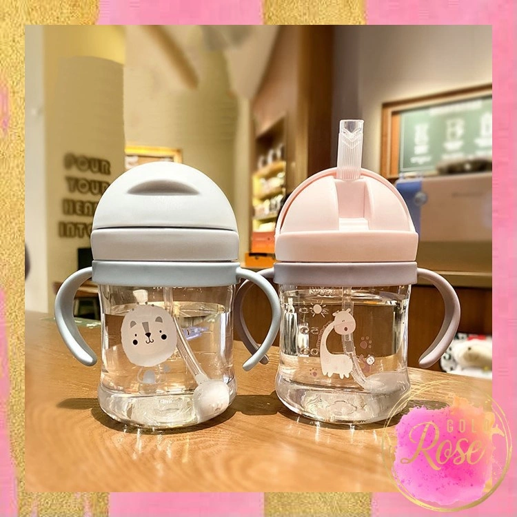 Rosegold Bo5598 Botol Minum Air Anak  Botol Minum Bayi Dengan Pegangan Tangan dan Sedotan Training Cup Baby