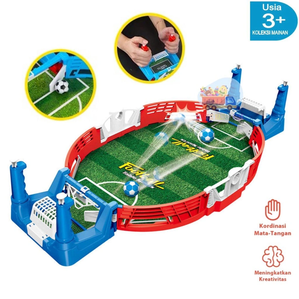 Mainan edukasi anak mini family board game duel sepak bola football soccer