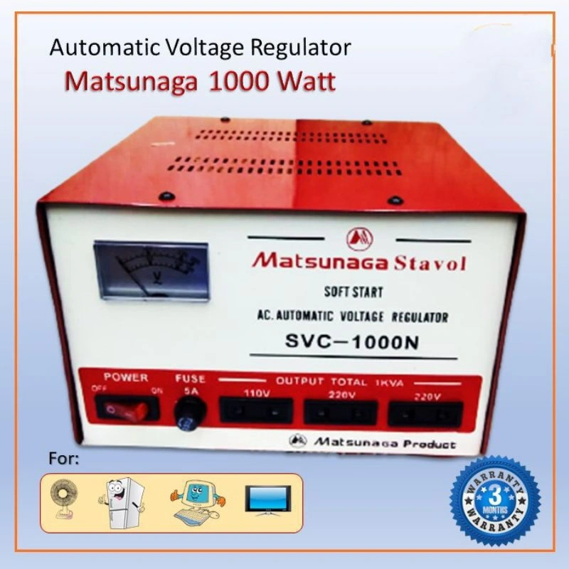 Stabilizer matsunaga 500watt/1000watt svc 500watt/1000watt stabilizer 500volt/1000volt