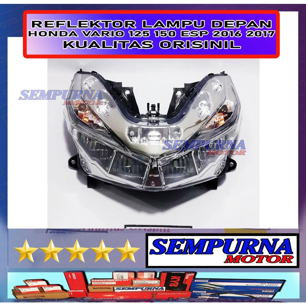 Reflektor Lampu Depan Headlamp LED Vario 125 Vario 150 Old Esp 2015-2017 Kualitas Terjamin Bagus