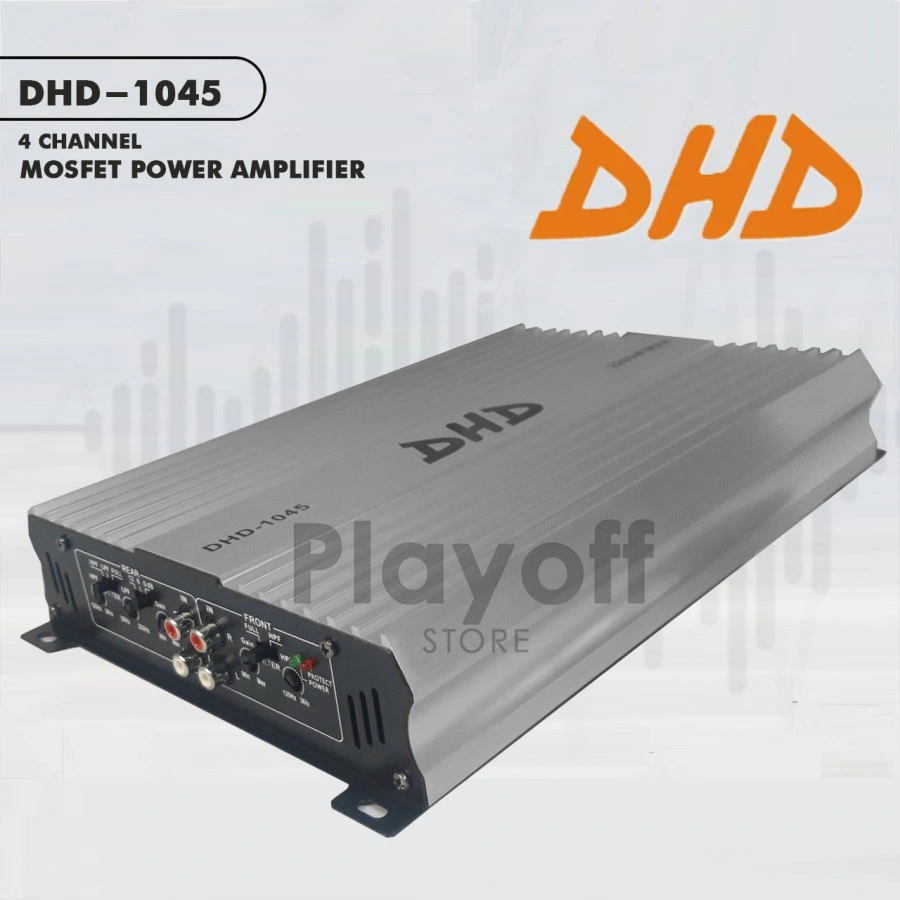DHD Power Amplifier 4 Channel Bass Audio Mobil Black And Silver