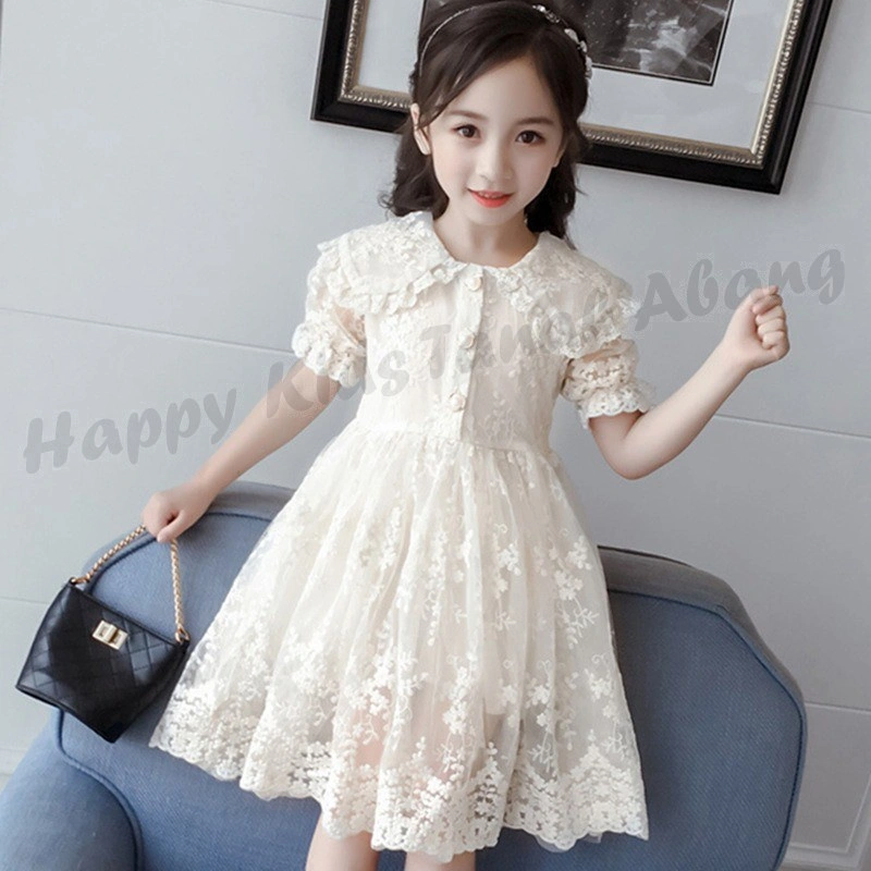 DRESS PUTIH ANAK PEREMPUAN / DRESS PRINCESS ANAK PEREMPUAN BERKUALITAS / DRESS IMLEK ANAK PEREMPUAN TERBARU 2026