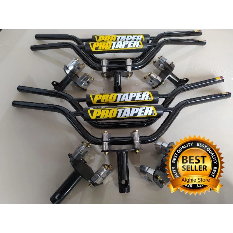 Paketan stang motor custom model trail dan dudukan adaptor untuk semua jenis motor Honda Yamaha Suzuki Honda supra x supra fit revo blade semua jenis beat vario Yamaha vega Jupiter z force 1 f1zr Yamaha mio sporty mio j mio m3 xeon  Suzuki smash dll