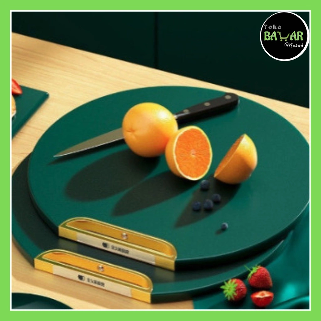 Talenan Bulat Premium Super Tebal / Talenan Tebal Anti Jamur / Talenan 2 In 1 Buah Sayur Multifungsi