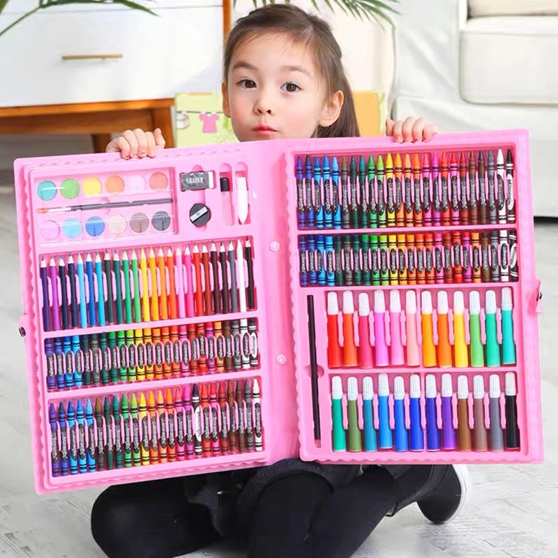 Crayon Set Peralatan Gambar & Lukis Pensil Warna/ Art Set isi 150 pcs Kualitas Premium