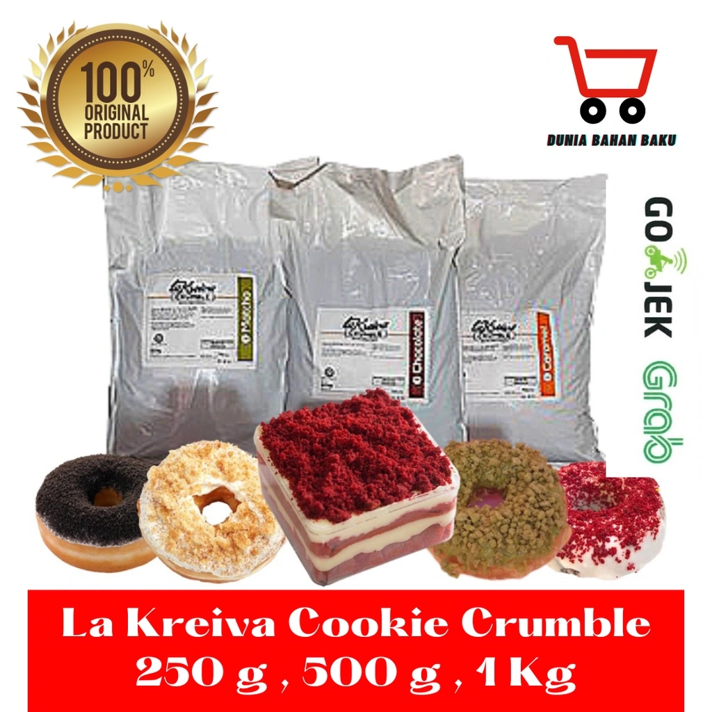 TESTER 250GR La Kreiva Cookie Crumble Crumb Topping kemasan 250 g