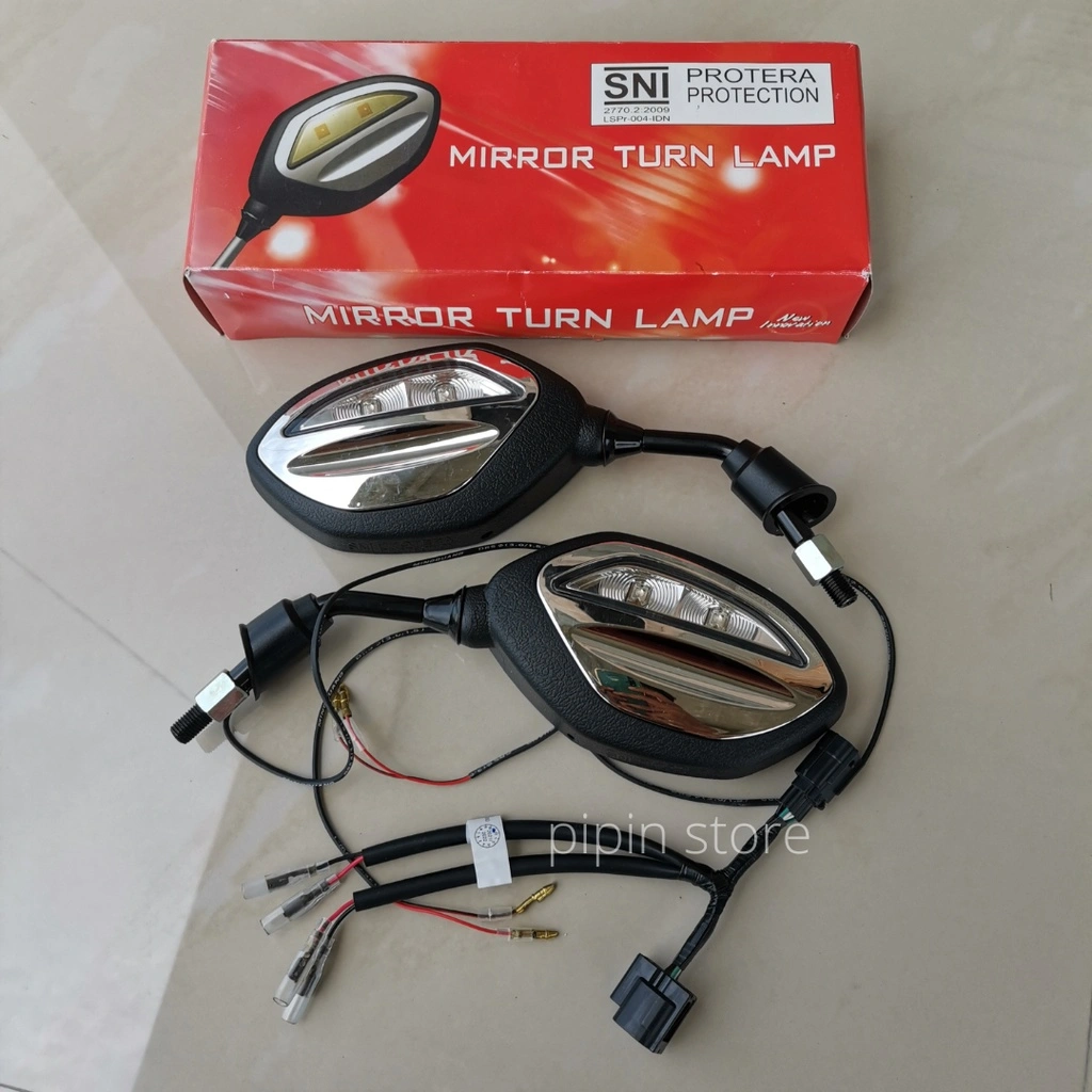 Spion Led Lampu Sein Honda Beat Vario 125 Vario 150 160 Genio Scoopy Original AHM Kaca Sepion Sen Motor Honda Asli Mirror Turn Lamp