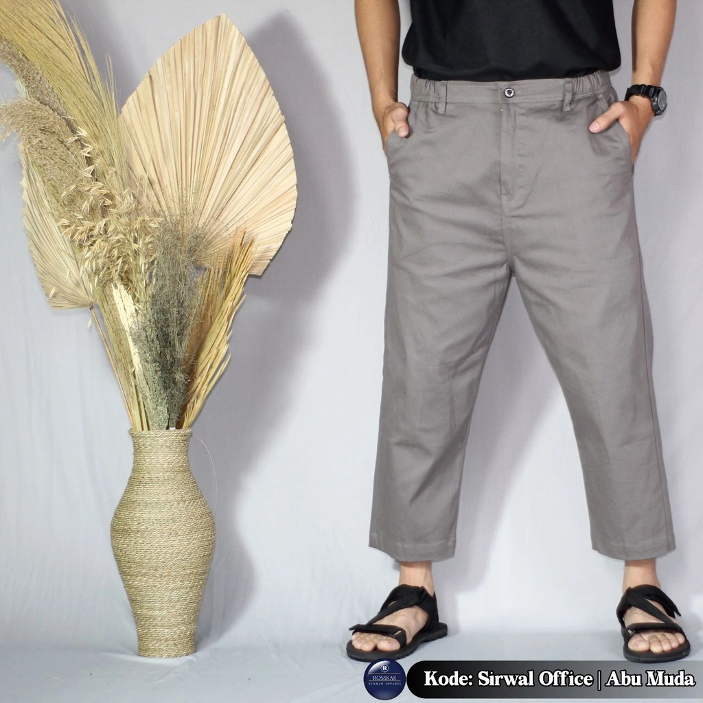 Celana Sirwal model Office Original Qumash (Rosskar) | M - XL | Twill Strecth