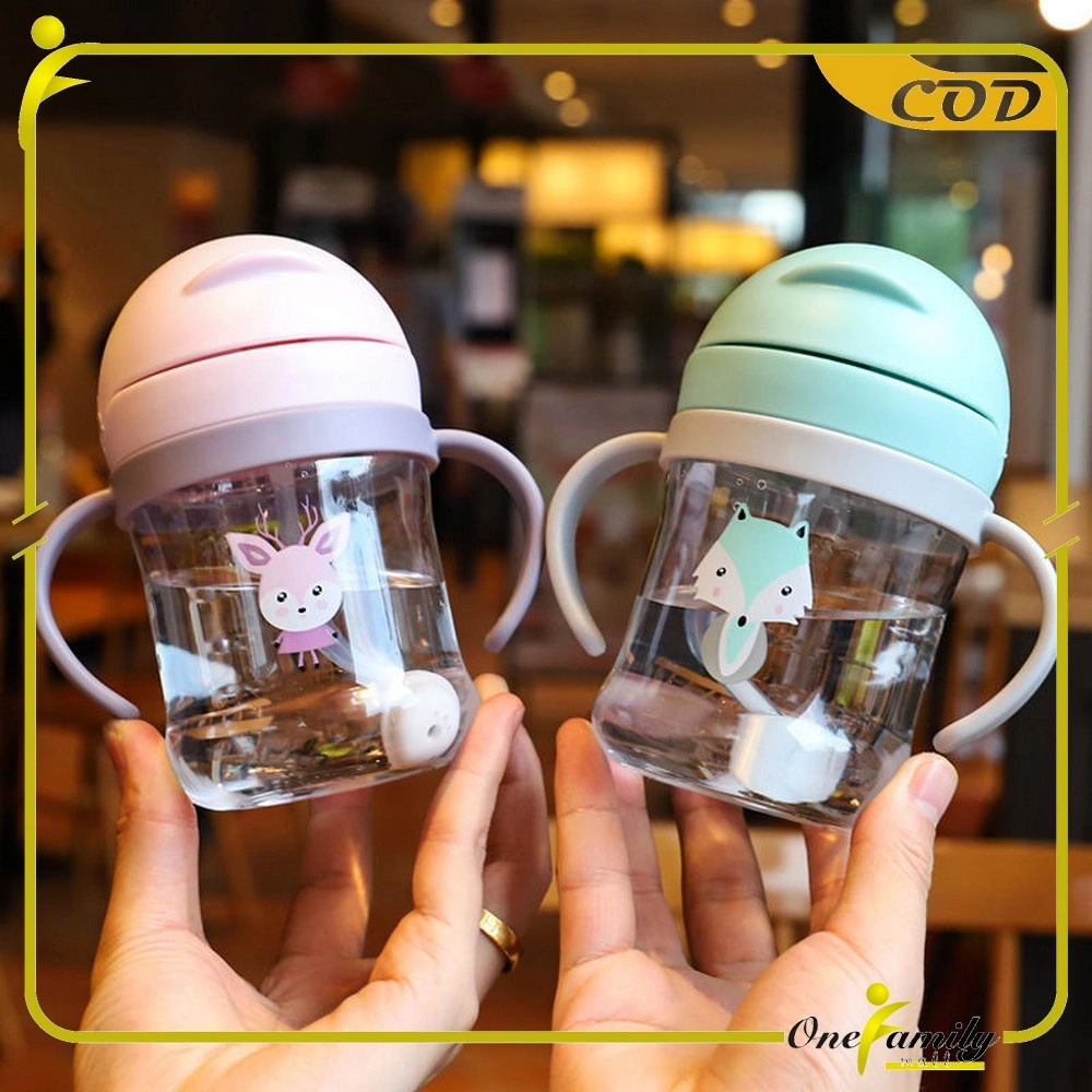 ONE-C759 Botol Minum Anak Sedotan 250ML Gelas Minum Bayi Training Cup Baby Botol Minum Karakter Anti Tumpah BPA Free