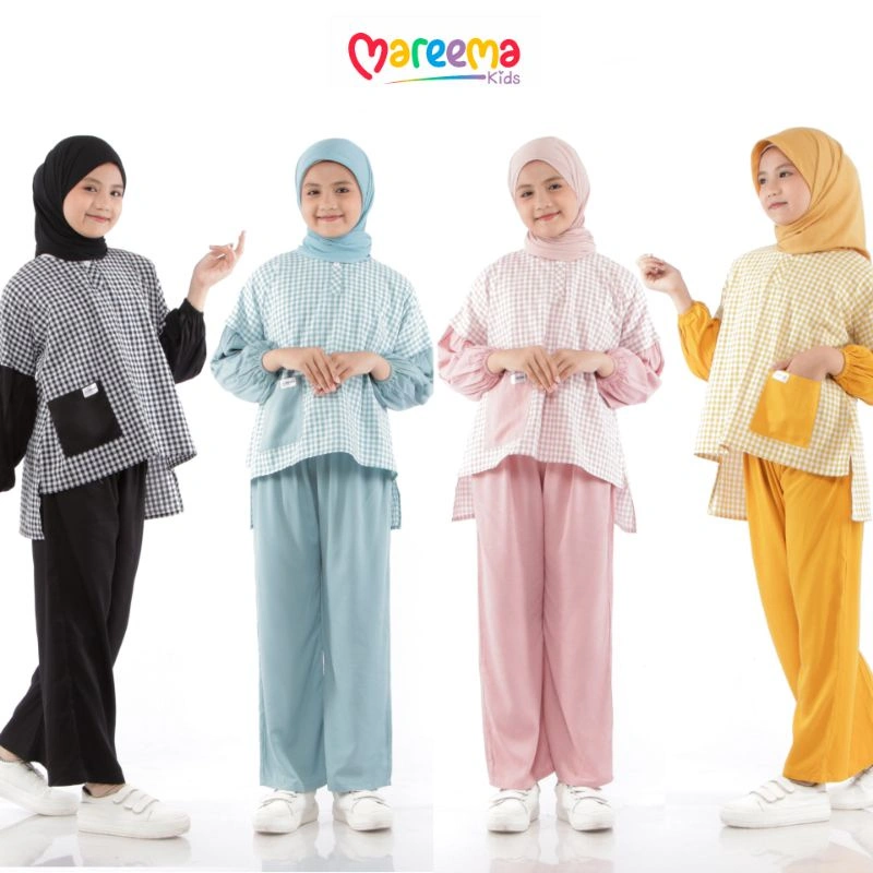 Setelan Anak Perempuan Muslimah Tanggung Terbaru Kekinian 5 sampai 14tahun