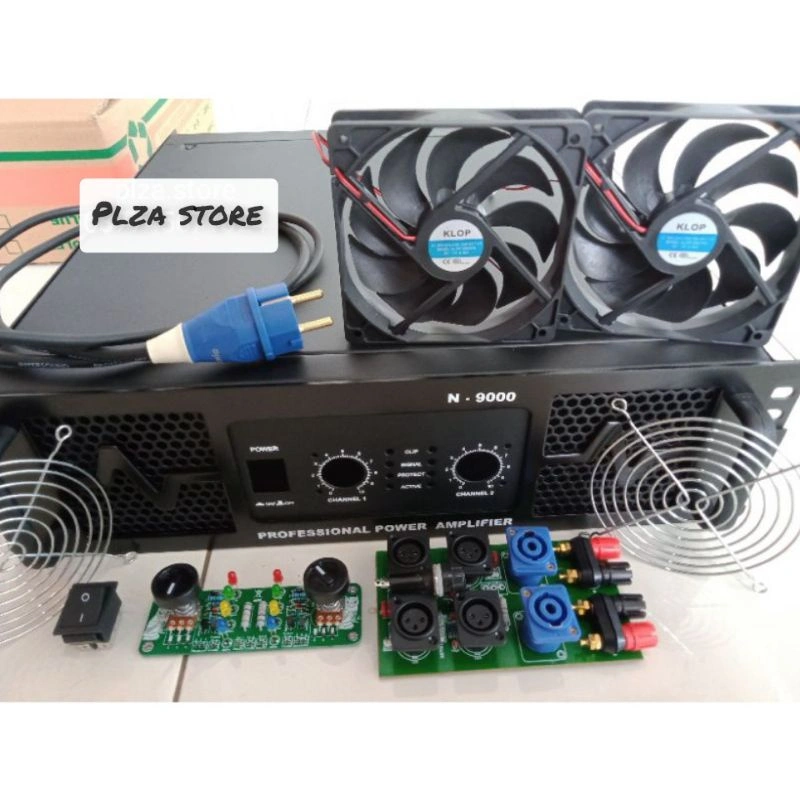 Bok power amplifier tipe N9000 lengkap aksesoris ukuran 3U Box power amplifier N9000 lengkap dengan aksesoris murah berkualitas bahan tebal