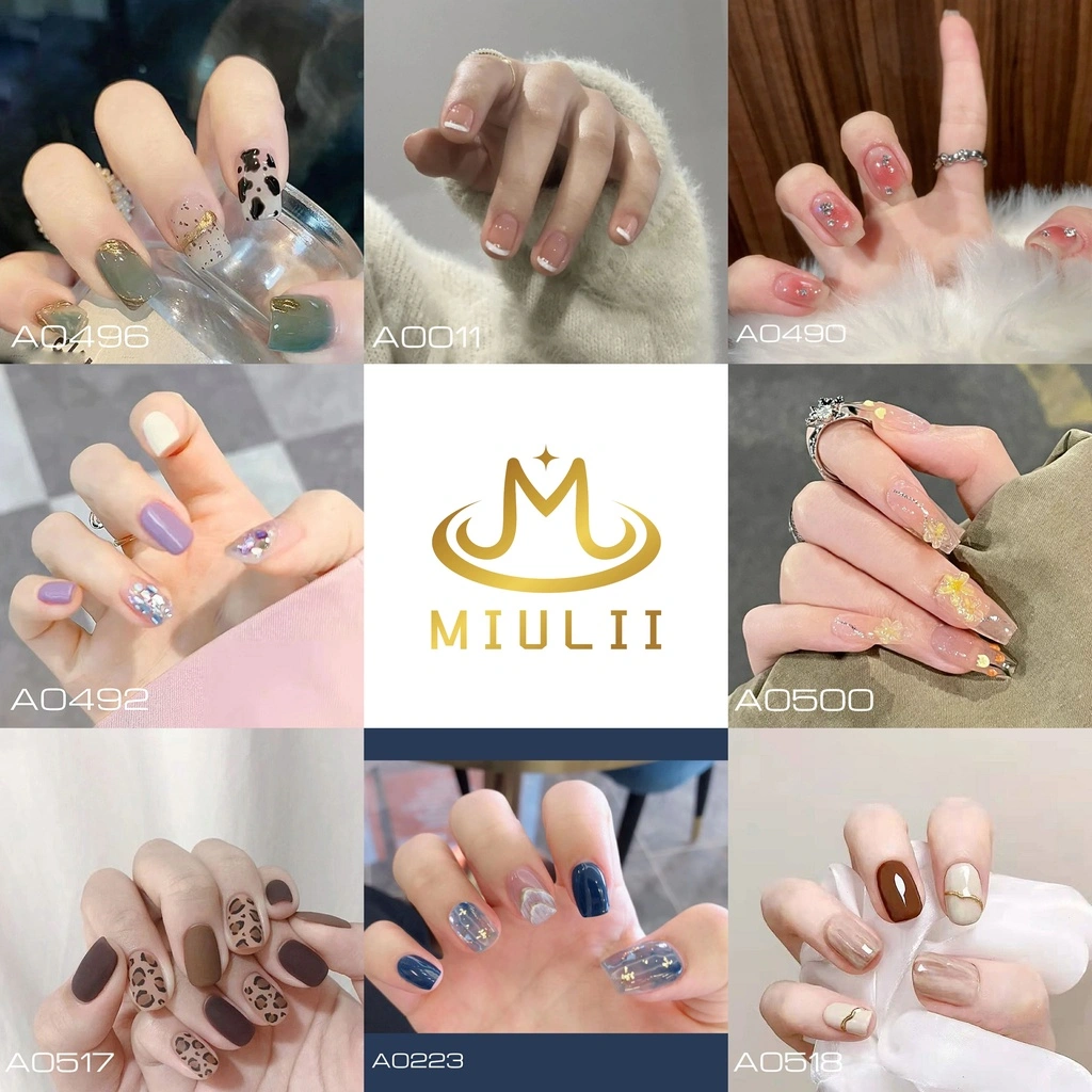 KUKU PALSU MIULII lem CUTE  CANTIK  24PCS  3D  NAIL ART  PREMIUM  MURAH  FAKE NAIL BEAUTY NAIL WEDDING  PESTA  SANTAI CUTE  DAILY  KERJA  KANTOR  FREE LEM JELLY  KUTEK D