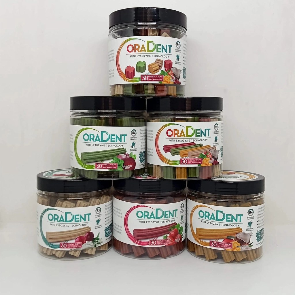 Dentalight ORADENT Dental Chew 230 Gram / Camilan Hewan Anjing Membersihkan Gigi