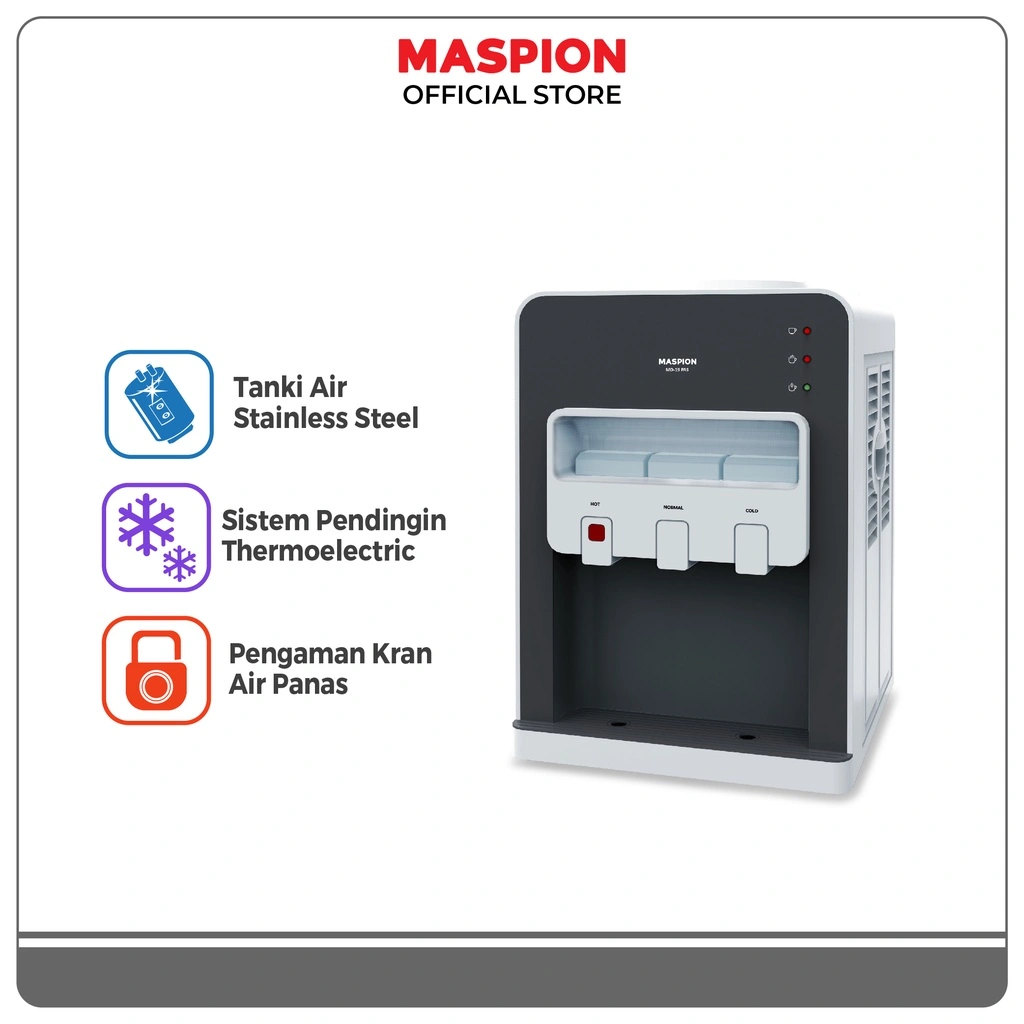 Maspion Dispenser Portable Hot Normal and Cold MD-19 PAS Thermoelectric
