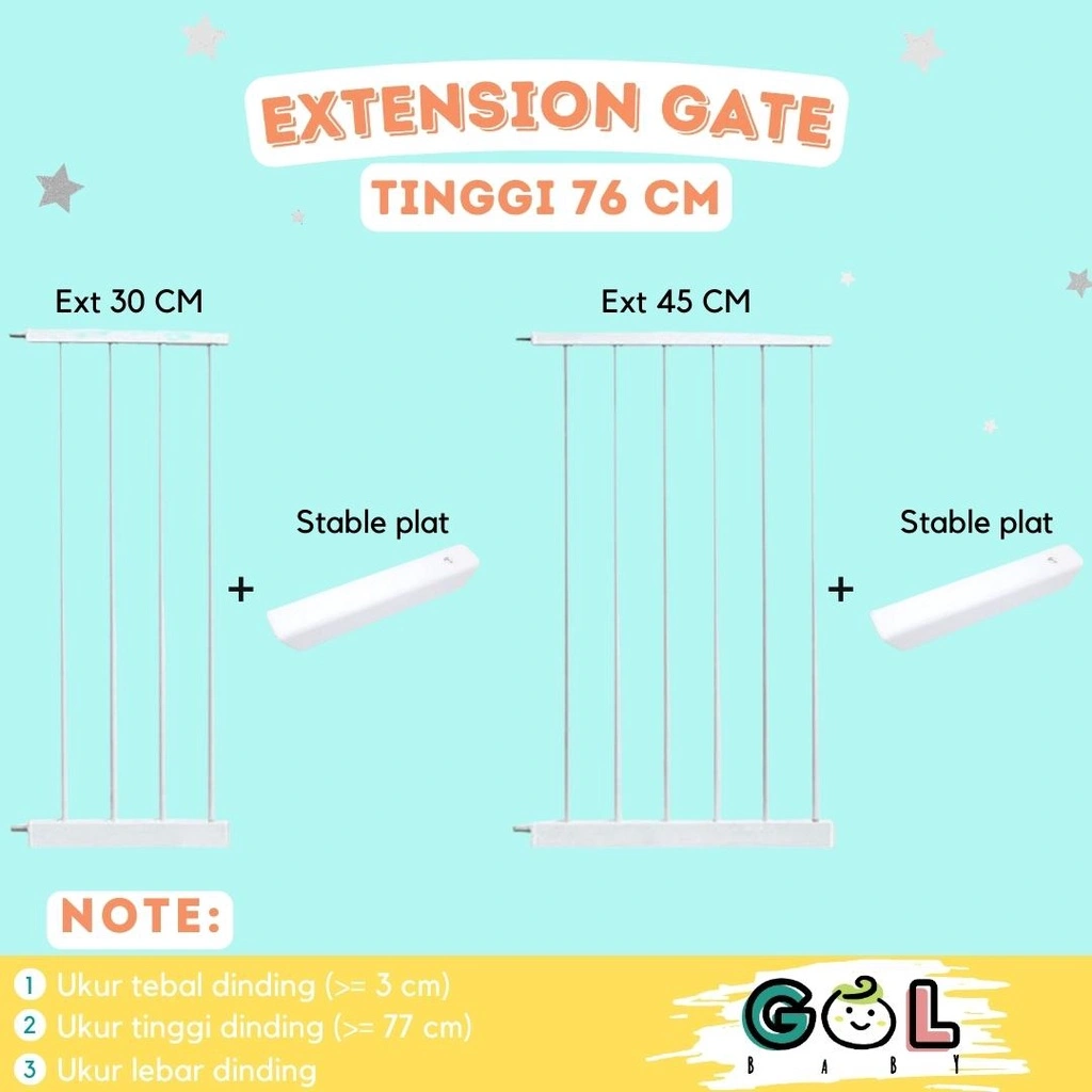 Safety Gate Extension 30cm & 45cm -Safety gate pengaman tangga
