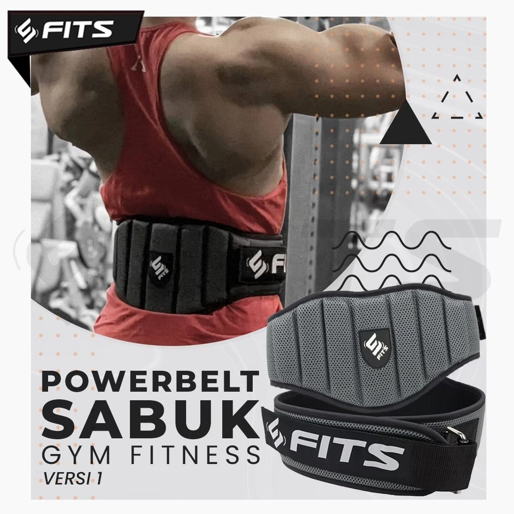 FITS Powerbelt Sabuk Gym Fitness Belt Safety Gym Fitness