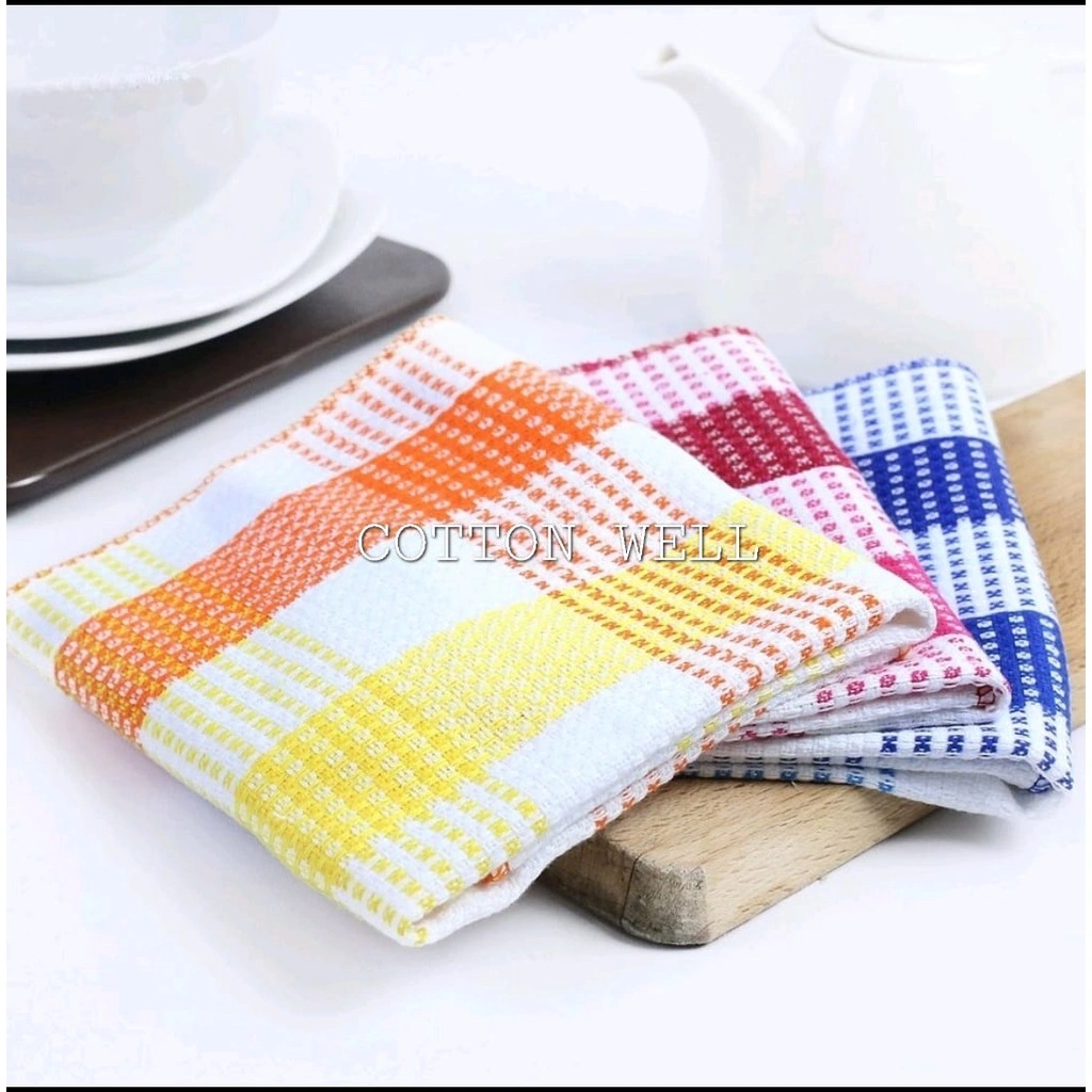Serbet dapur / Kain Lap / Lap Piring / Lap Gantung / Lap Meja / Tutup Piring Serbet Parwitex PF812 Kitchen Towel Cotton Napkin