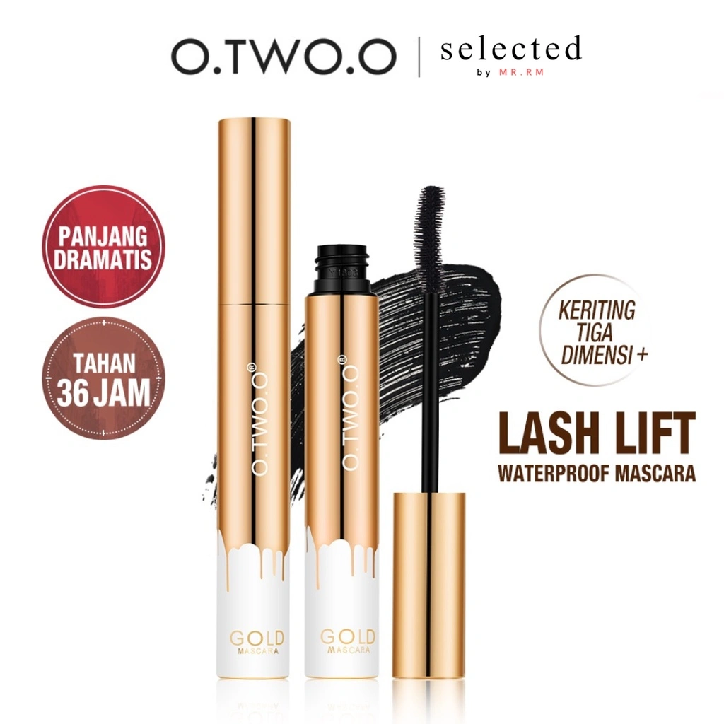 O.TWO.O Gold Mascara Waterproof Long Lasting Volumizing Lengthen Eye Lash Makeup