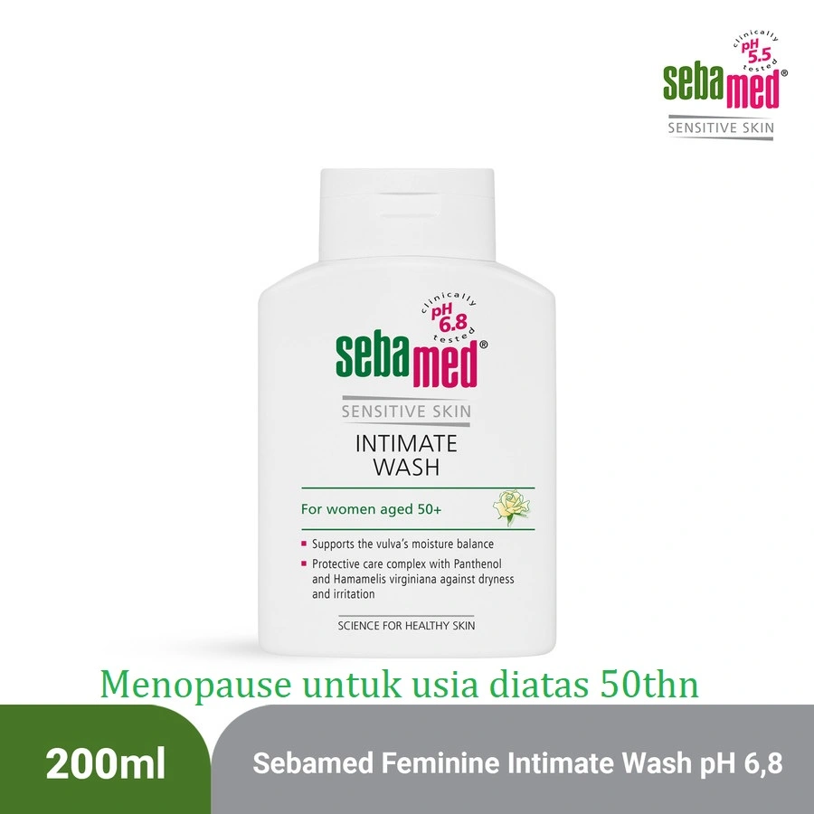 Sebamed Feminine Intimate Wash Menopause 200ml - Sabun Kewanitaan Sebamed 200 ml pH 6,8