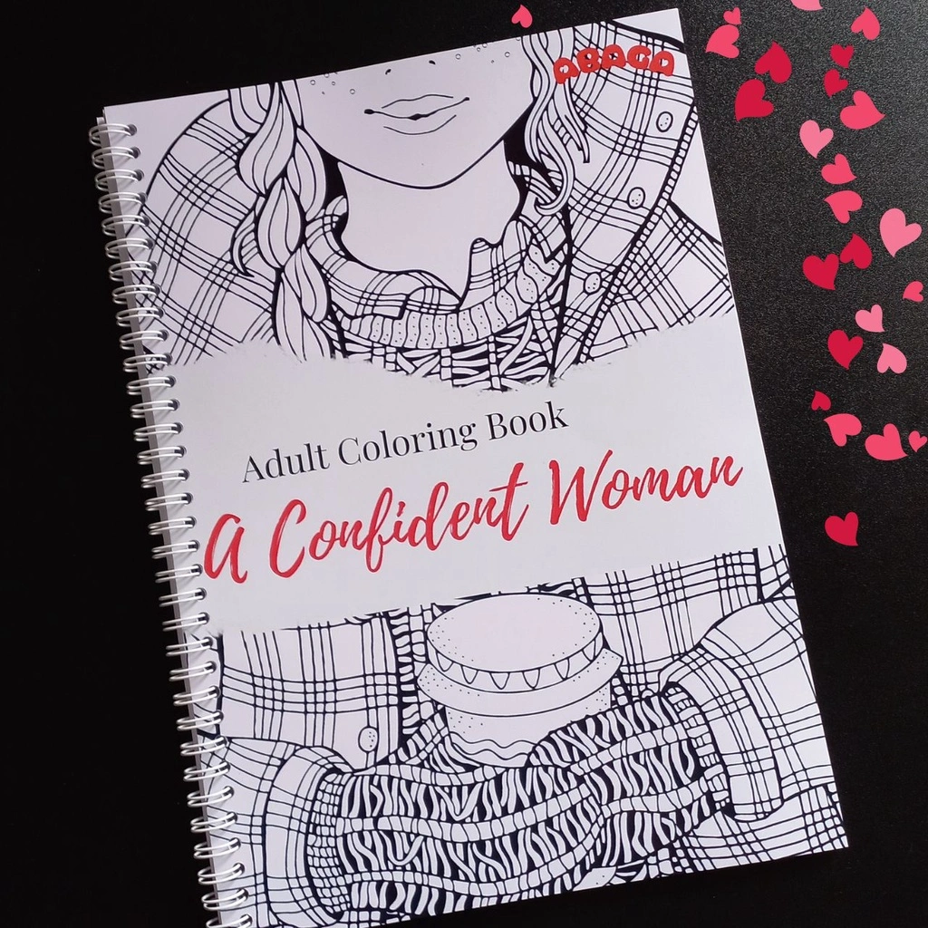 Adult Coloring Book Woman, Buku Mewarnai Dewasa Tebal Wanita Perempuan Anti Stress