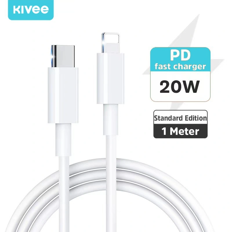 (HOT) KIVEE Kabel Data iphone Fast Charging PD 20W KV-CT13 White Type C To Lightning For iphone 7-16