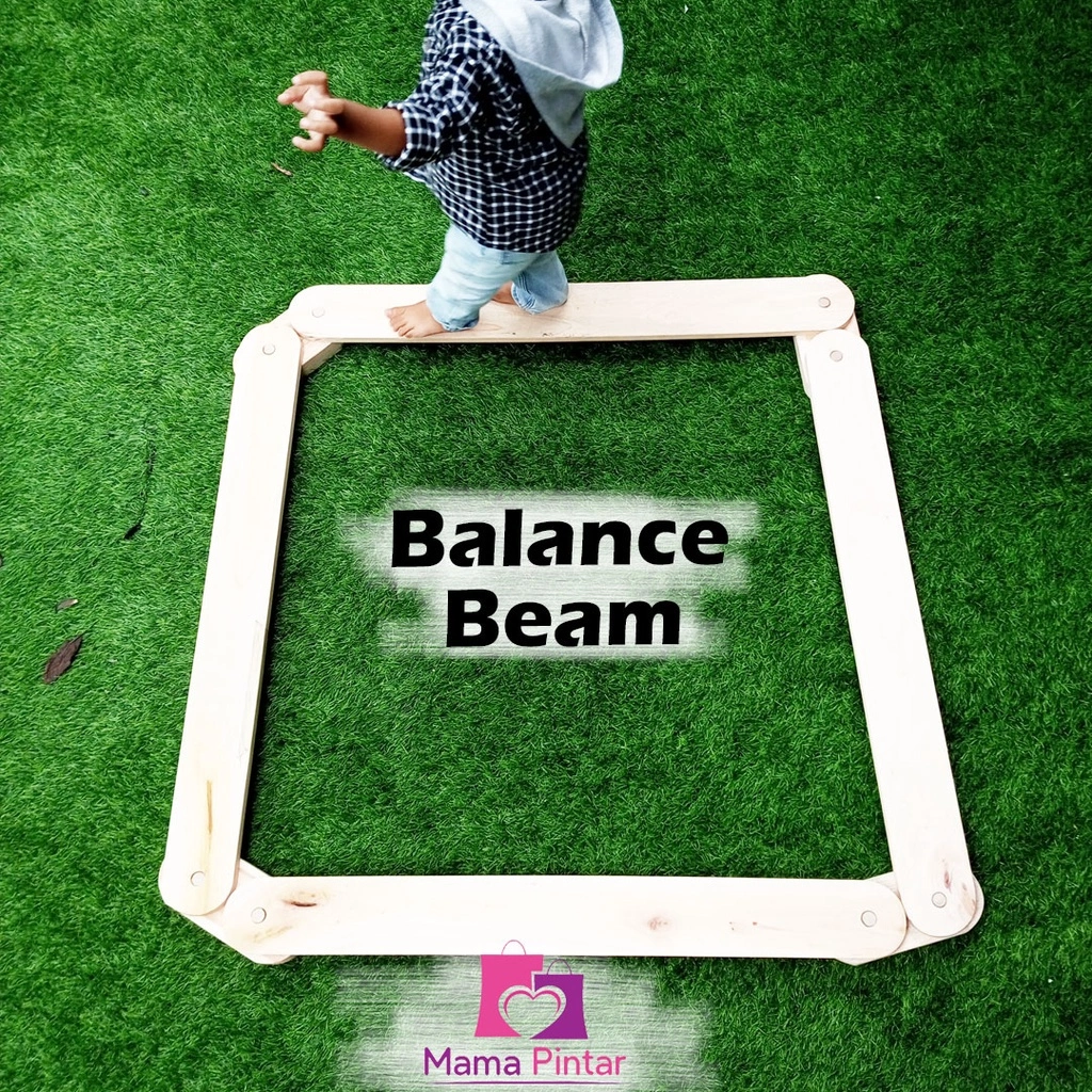 Balance Beam Papan Kayu Titian Keseimbangan Mainan Kayu Edukatif Untuk Terapi