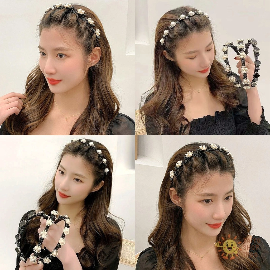 TAIYO Bando Jepit 2in1 Rambut Kepala Bondu Wanita Korea Mutiara Dekorasi Hiasan Aksesoris Fashion