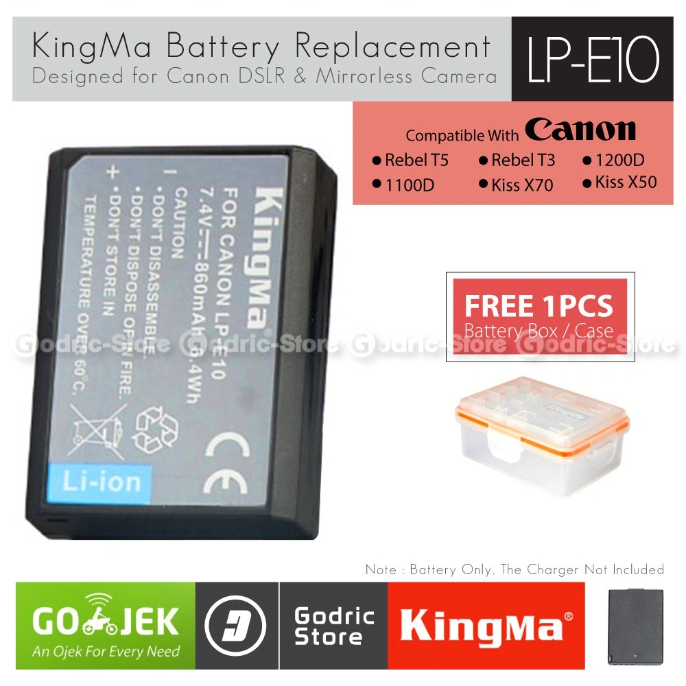 KingMa Baterai LP-E10 Canon Battery 1100D 1200D 1300D 1500D 3000D etc