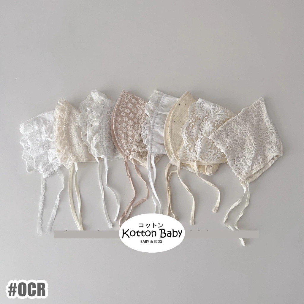0-3 thn || Topi Bonnet Bayi Newborn Anak Emen Anak Impor kotton baby Catalog OIMG OCR