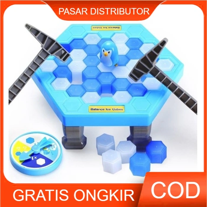 Pasar Distributor Family Game Penguin Ice Trap Ketok Mainan Balance Cube Game Board Edukasi Keluarga