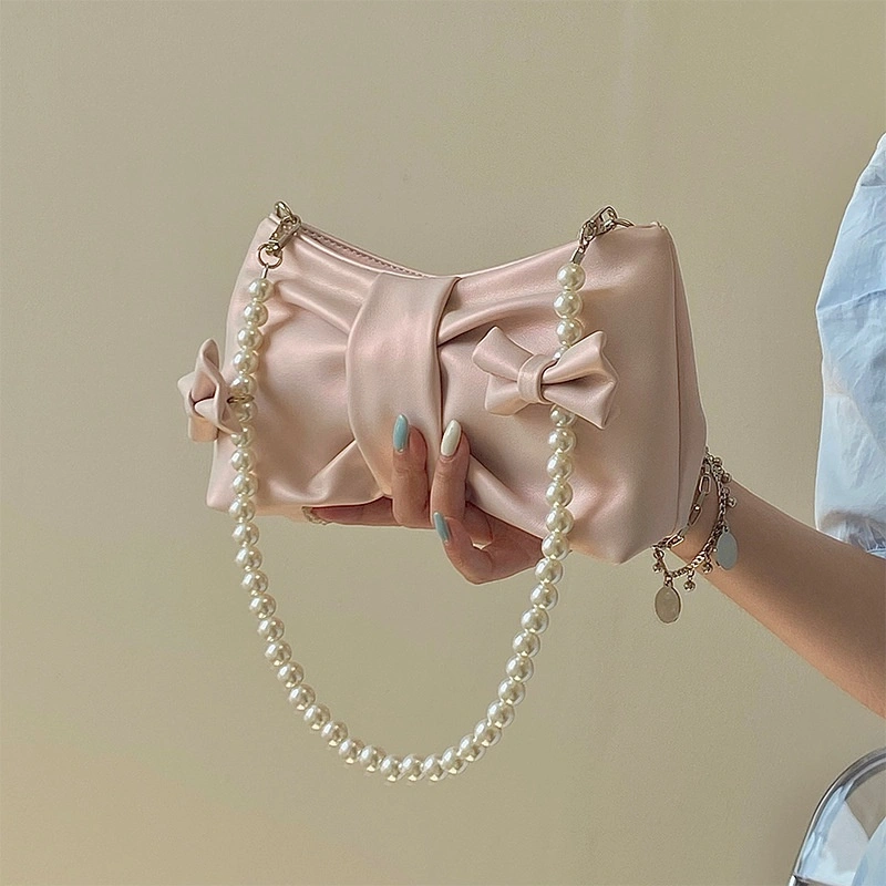Tas Selempang Slingbag Tas Wanita Sholderbag Pita Fairy Tali Mutiara Tas Bahu Untuk Pesta Kondangan  Tas wanita gaya Korea Tas Diamond Bagmaker DMTS076