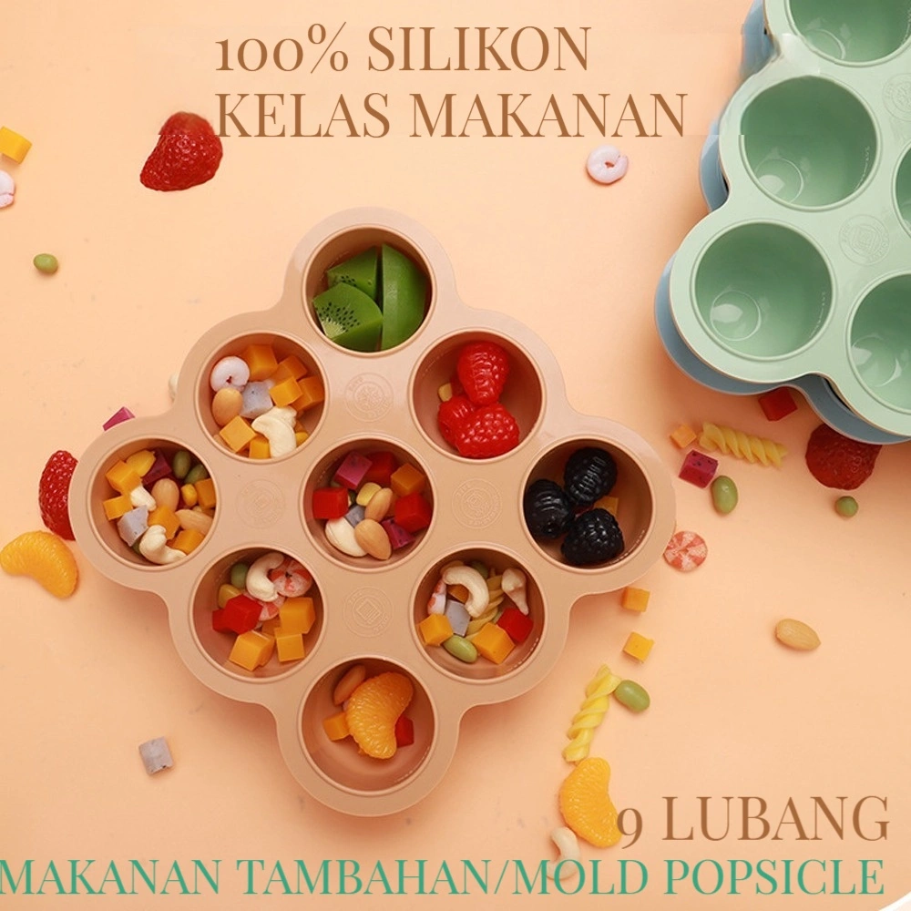 Silicone Food Tray Cube -Tempat Kaldu Mpasi Silicon -Cetakan Kaldu Mpasi Silikon Freezer - Wadah Kaldu Mpasi Bayi - Penyimpanan Kaldu Mpasi
