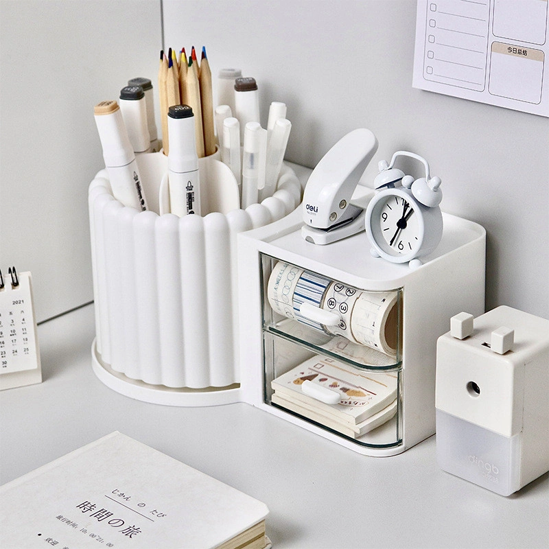 Rak Penyimpanan Meja Tempat Pensil Aksesoris Perhiasan Minimalis Serbaguna 2 laci susun - DD027