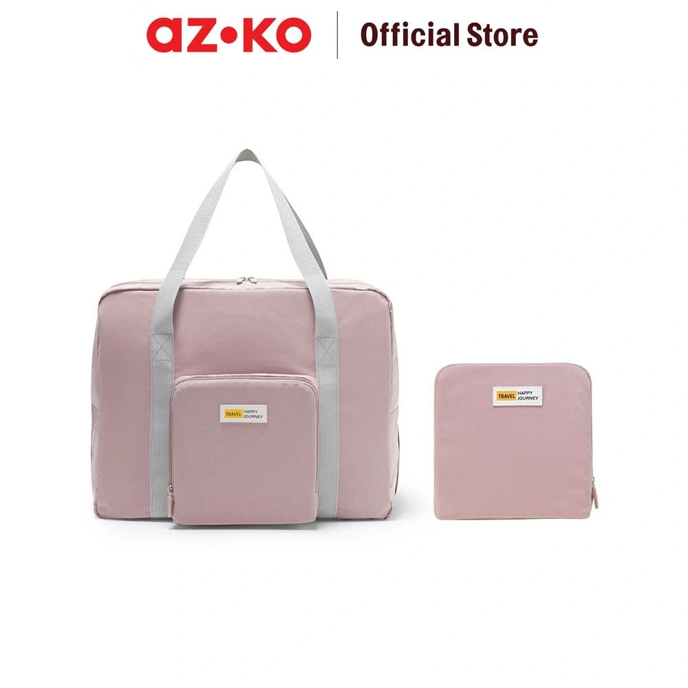 AZKO Passpor Marilyn Tas Travel Lipat - Pink Foldable Bag Tas Traveling Hand Carry Bag Perlengkapan Jalan-Jalan