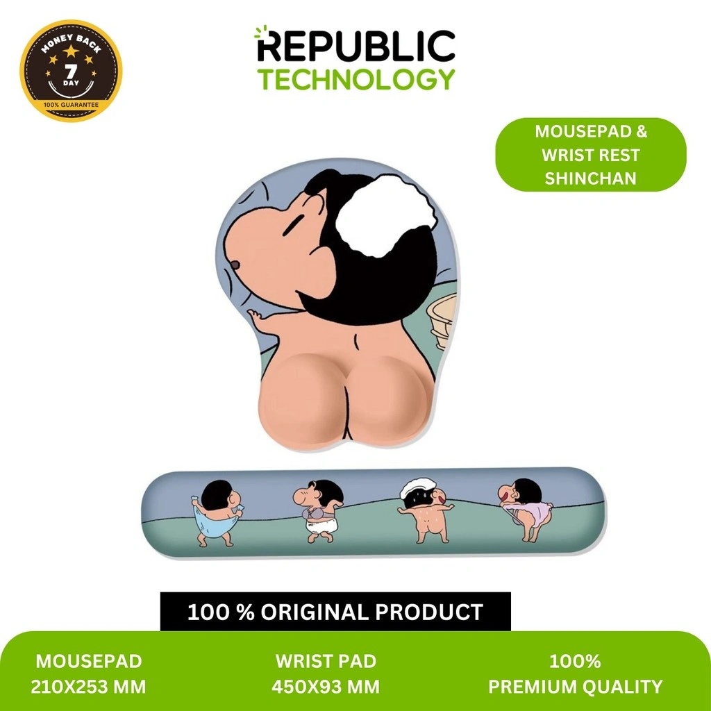 Republic Technology Mousepad dan Wrist Rest Crayon Shinchan