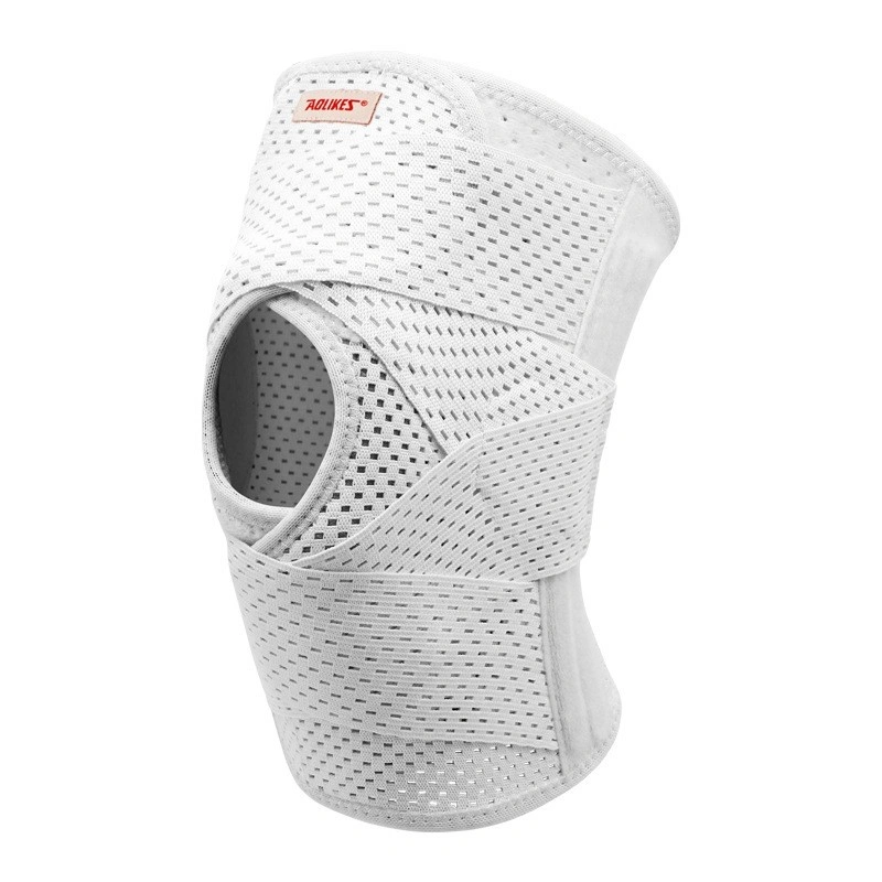 [ JD Store ] Knee Support Model Terbaru Pelindung Lutut Kaki Type Dekker Aolikes Original Premium With Samping Kawat Spring Elastis Fleksibel Berpori Fast Sweat Non Slip Dengan 2 Strap Velcro Nylon Spandeks Spring High Quality TWOSIDE