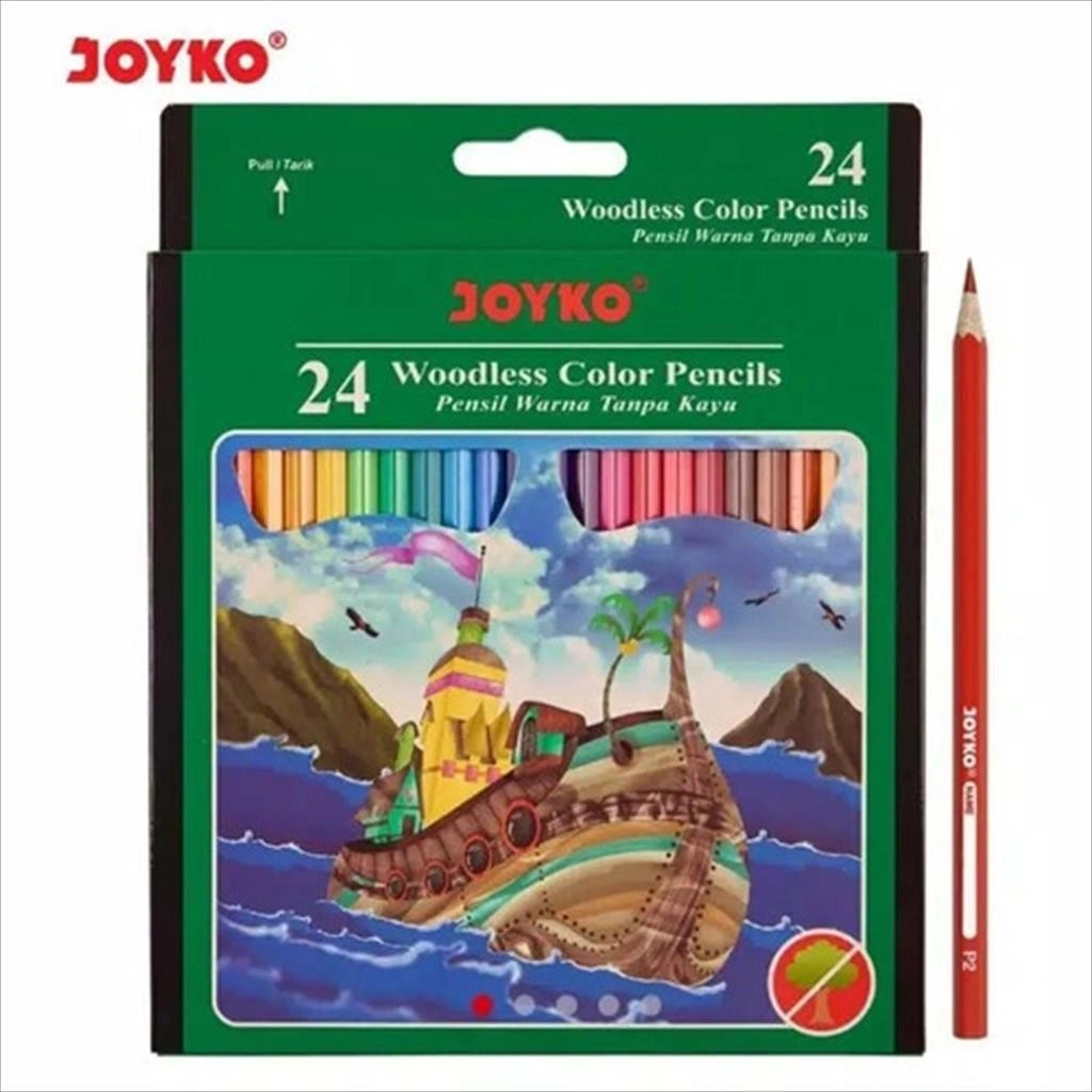 [D] Joyko Pensil Warna 24 Warna Panjang CP-104