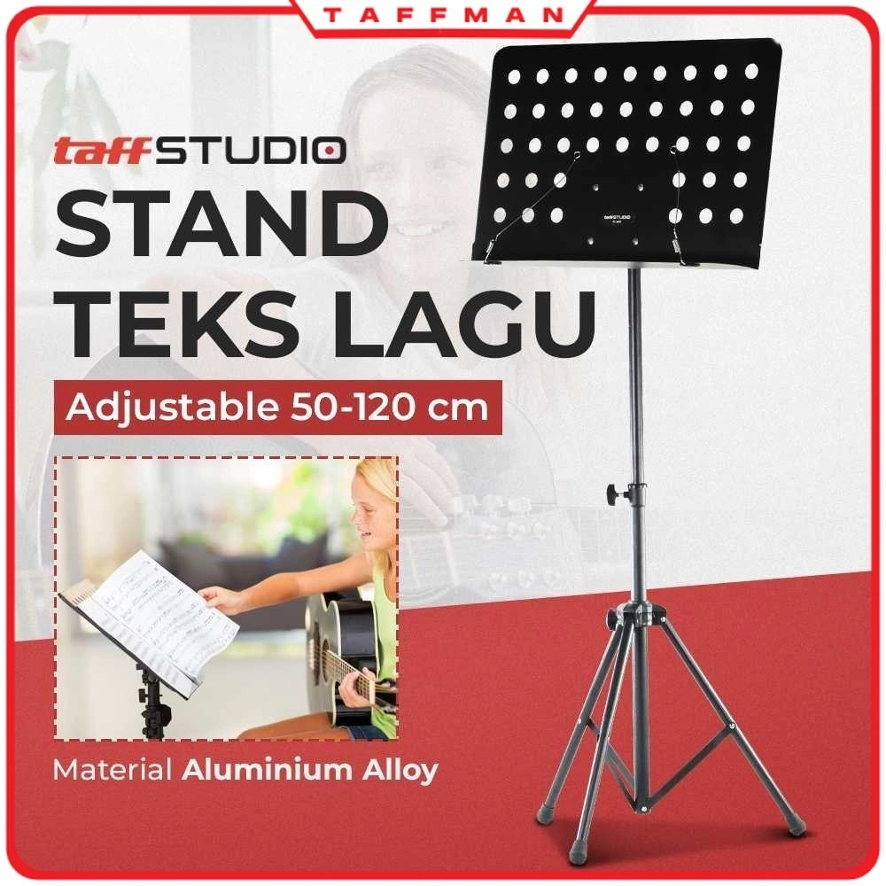 TM - TAFFSTUDIO Stand Teks Lagu Partitur Sheet Musik 180 Derajat Adjustable - FL-05R