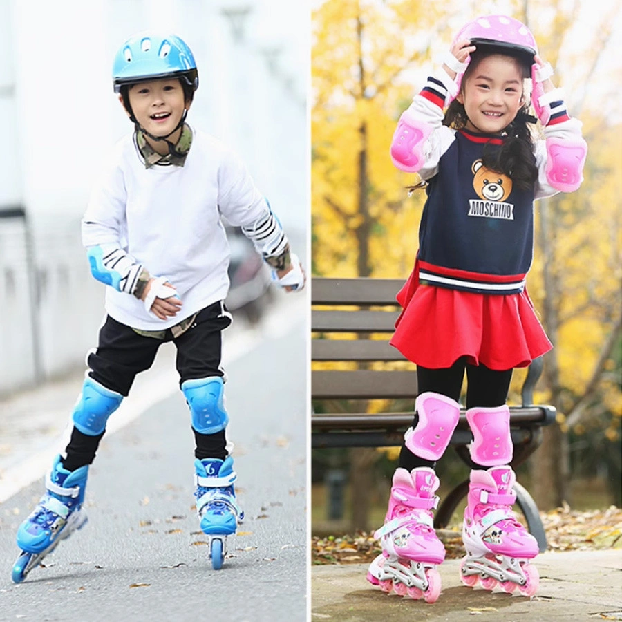 MATOUGUI Set Lengkap Pelindung untuk Anak Laki-laki & Perempuan - Pelindung Lutut & Pergelangan Tangan untuk Skateboard, Sepatu Roda, dan Balance Bike