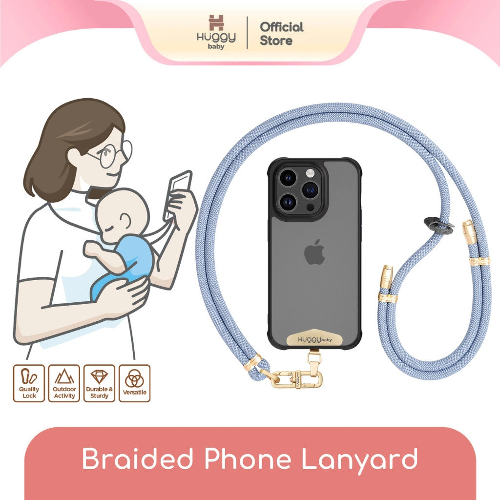 Huggy Baby ACC008 Braided Phone Lanyard | Gantungan HP Stylish Aman