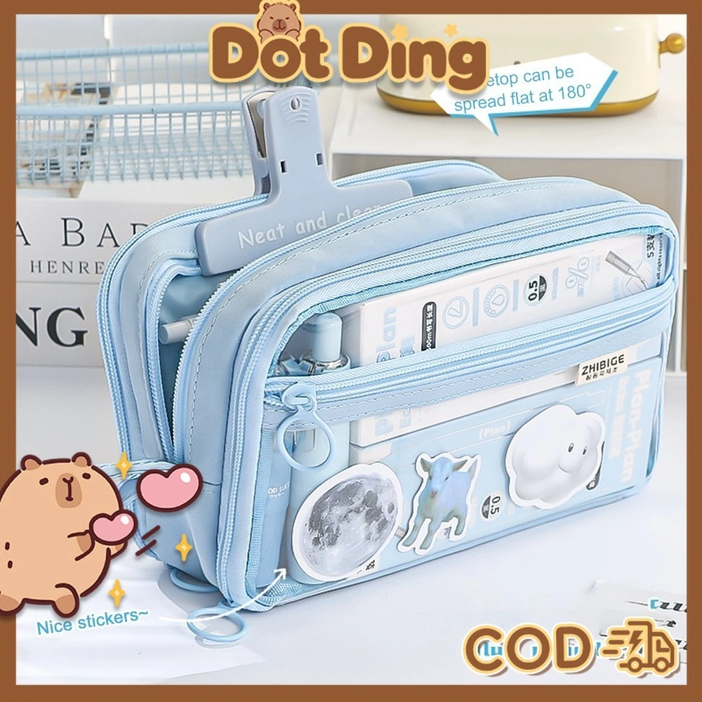 [DOTDING] Kotak Pensil Transparan Tempat Pensil Berkapasitas Besar Pencil Case Alat Tulis Sekolah & Peralatan Kantor H503