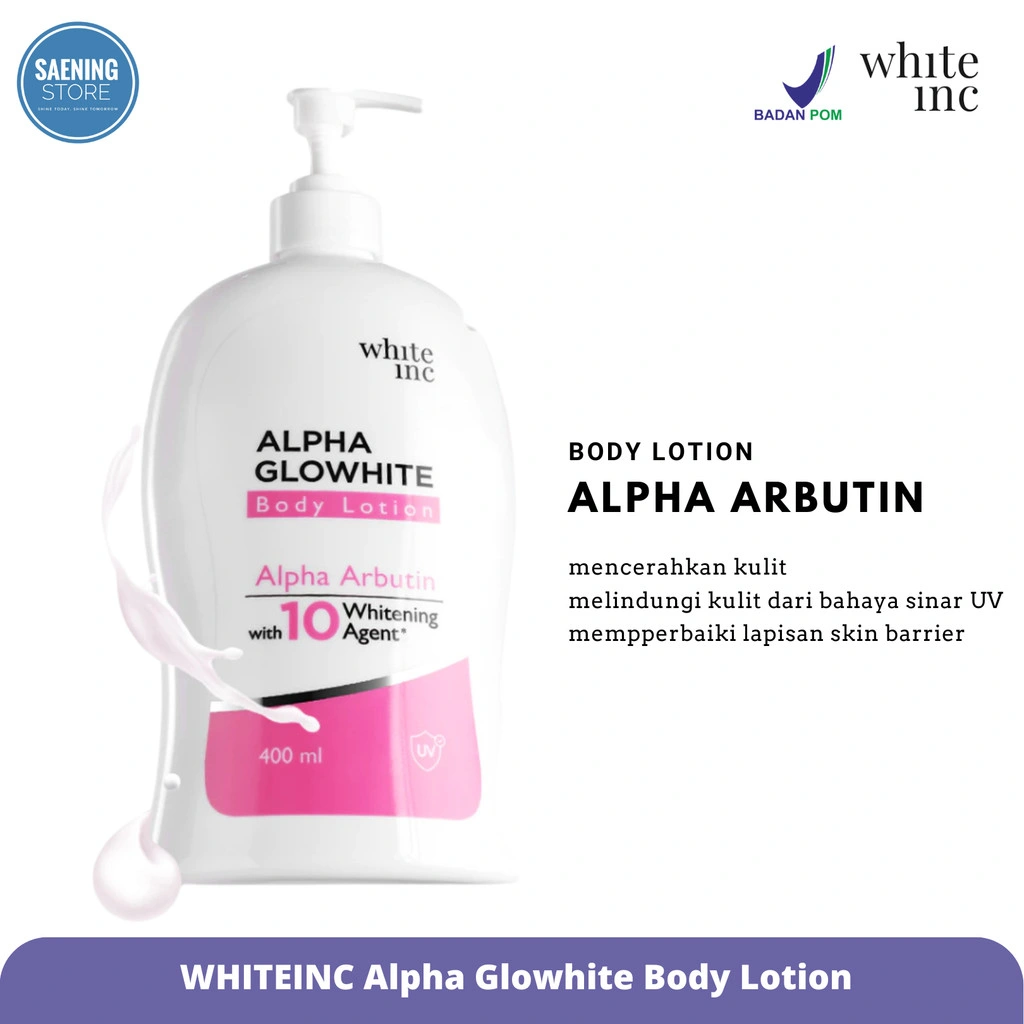 [400ml] WHITE INC WHITEINC Alpha Glowhite Body Lotion Whitening & Moisturizing | Body Cream Body Lotion Menghidrasi Kulit