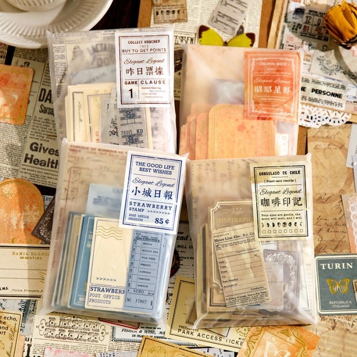 Kertas Scrapbook Vintage Murah Isi 25 Lembar/ Pack DIY Kit Pack Retro