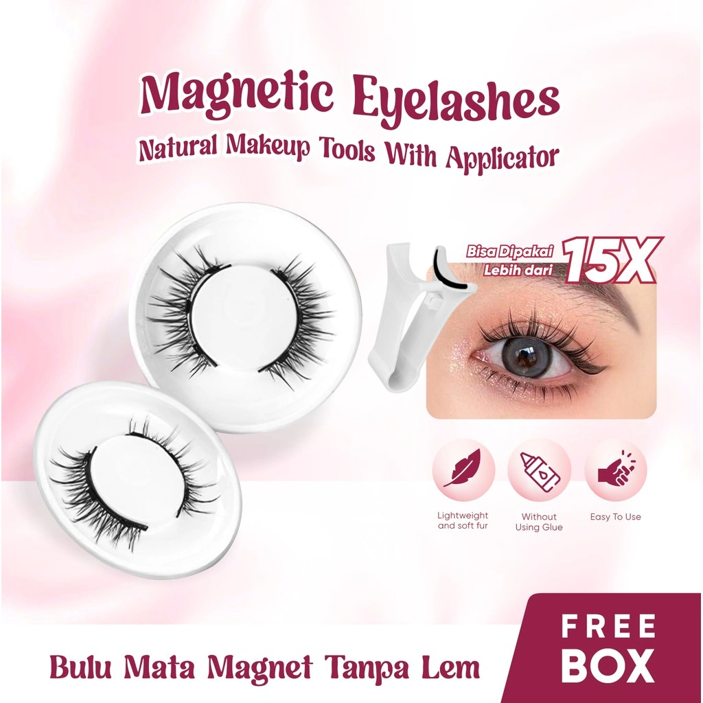 Amy's Diary Magnetic Eyelash Lashes Bulu Mata Palsu Magnet Tanpa Lem Eyelash Extention Korea Natural