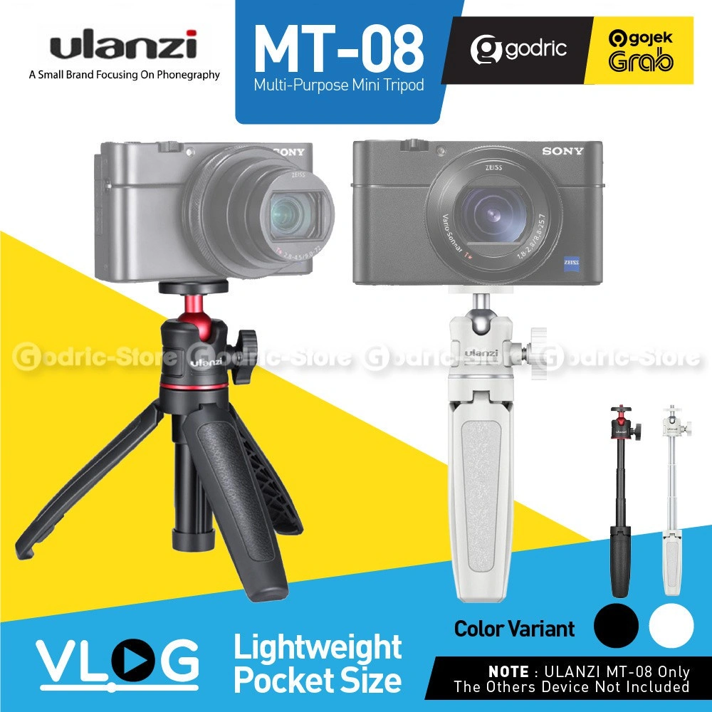 ULANZI MT-08 Mini Extension Pole Tripod Vlogging Vlogger for Mirrorless Camera & Smartphone HP MT08