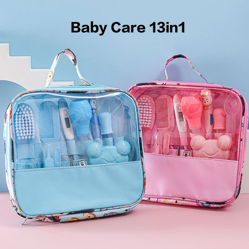MKR Peralatan Bayi Babycare Kit 13PCS Gunting Kuku Cukur Sisir Rambut Perawatan Perlengkapan Bayi Baru Lahir Kado Health Thermometer 13 in 1 Newborn Kit Health-Care Grooming Set Maternal Infant Set Aspirator Hidung Cutting Nail 13in1