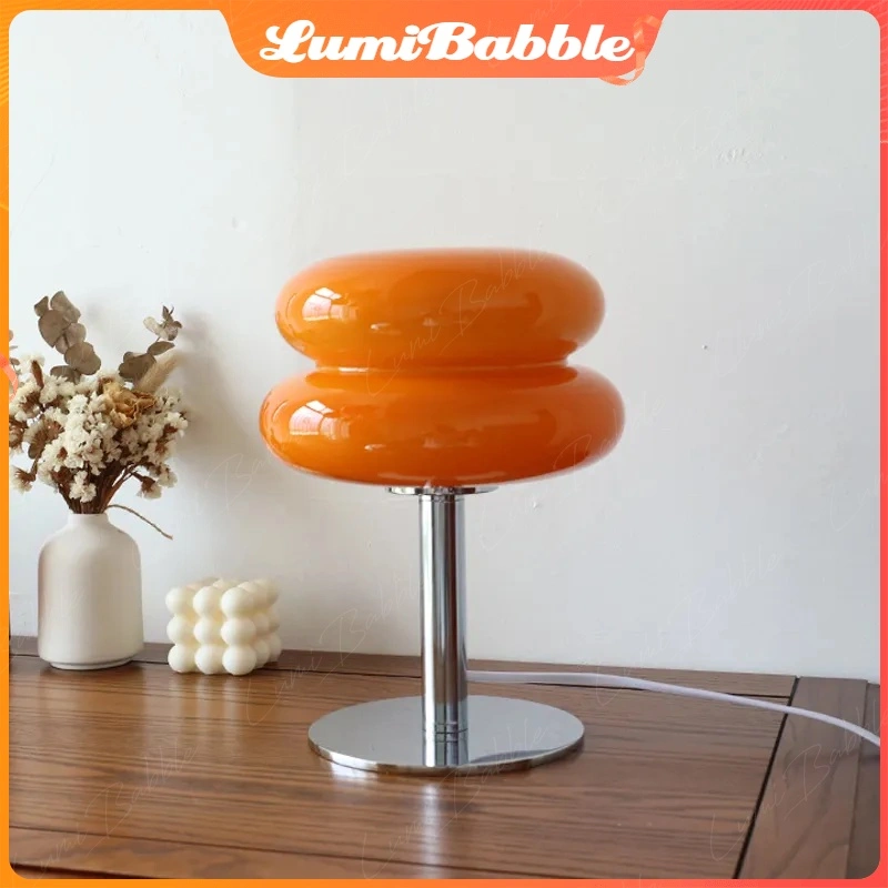 Lampu Meja Estetik Modern | Lampu Tidur Minimalis Bentuk Donat | Lampu Meja Kerja dengan Desain Unik | Lampu Hias Ruang Tamu Kamar Tidur