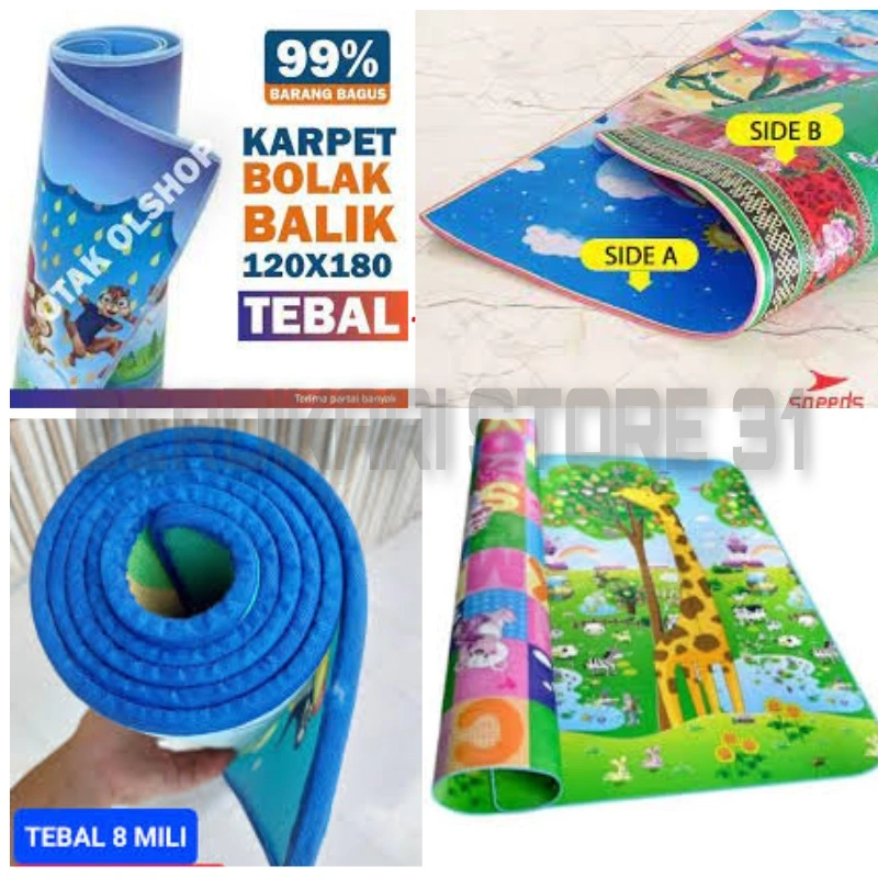 [BS]KARPET BOLAK BALIK/KARPET POAM 180 x120 CM