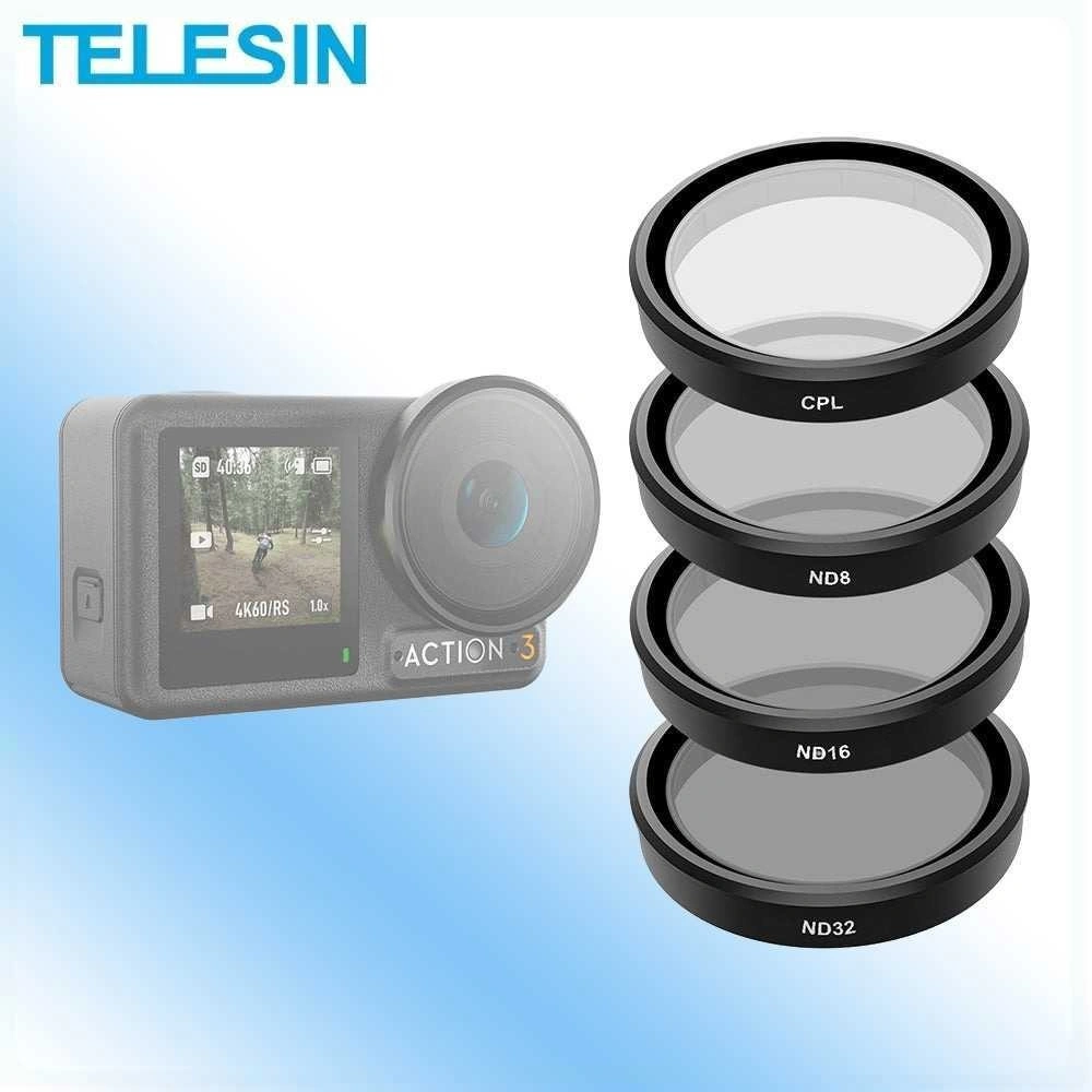 TELESIN Filter Lensa CPL ND8/16/32 Set for DJI ACTION 3 - OA-FLT-005