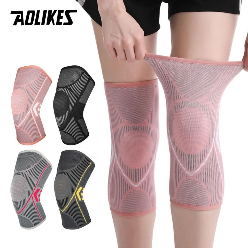 AOLIKES 7728 1PCS Pelindung Lutut untuk Artritis Joint Nylon Sports Fitness Sleeve Kneepads Cycling Running Protector Olahraga